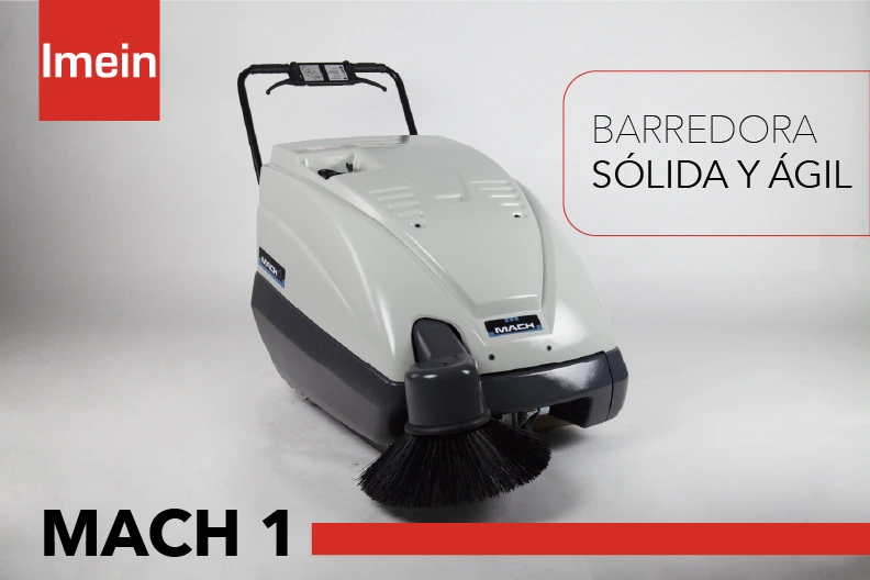 Barredora industrial MACH 1 en funcionamiento