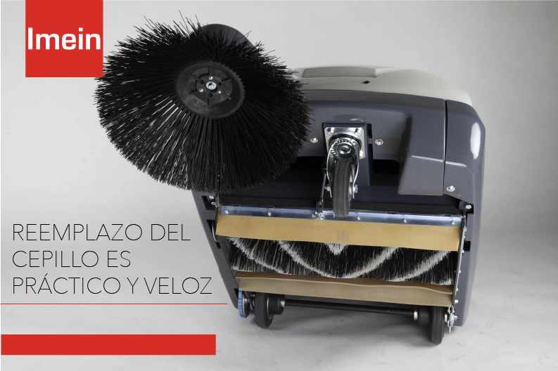 Barredora MACH 1 vista lateral en un entorno industrial